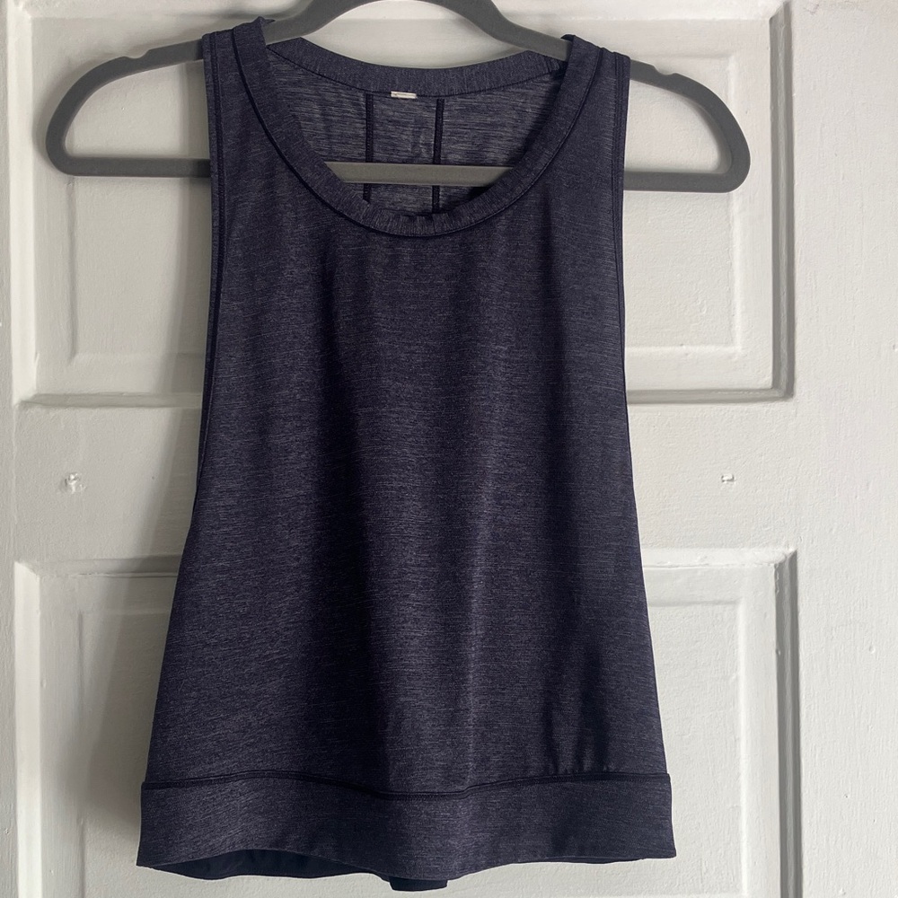 Lululemon Athletica Heather blue crop tank size 4